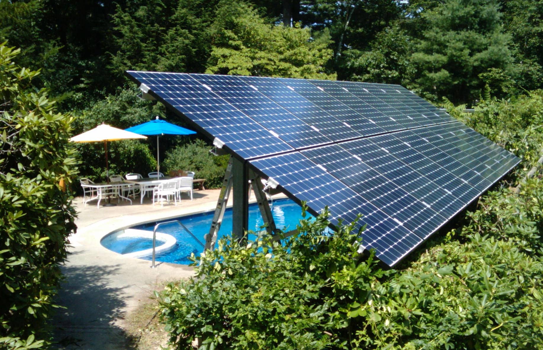 Ground mounted residential solar array