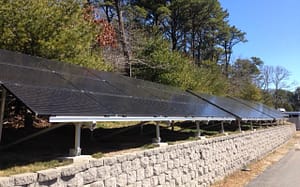 Ground mounted solar arrays Wequassett Resort